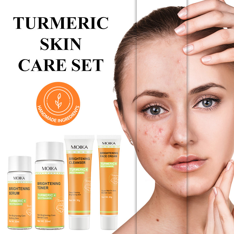 Turmeric + Nicotinamide Brightening Skincare Set - 4-Step Glow Solution