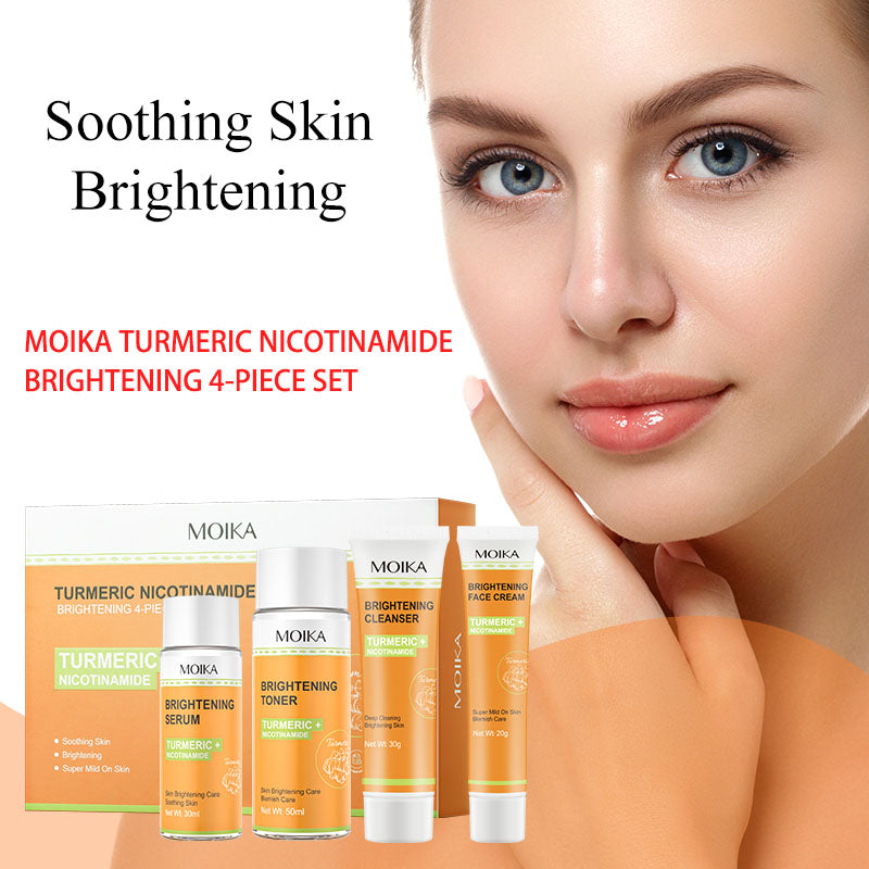 Turmeric + Nicotinamide Brightening Skincare Set - 4-Step Glow Solution