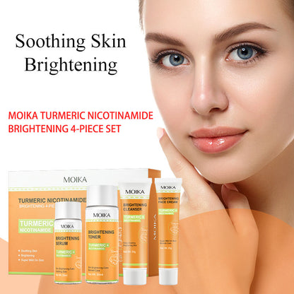 Turmeric + Nicotinamide Brightening Skincare Set - 4-Step Glow Solution