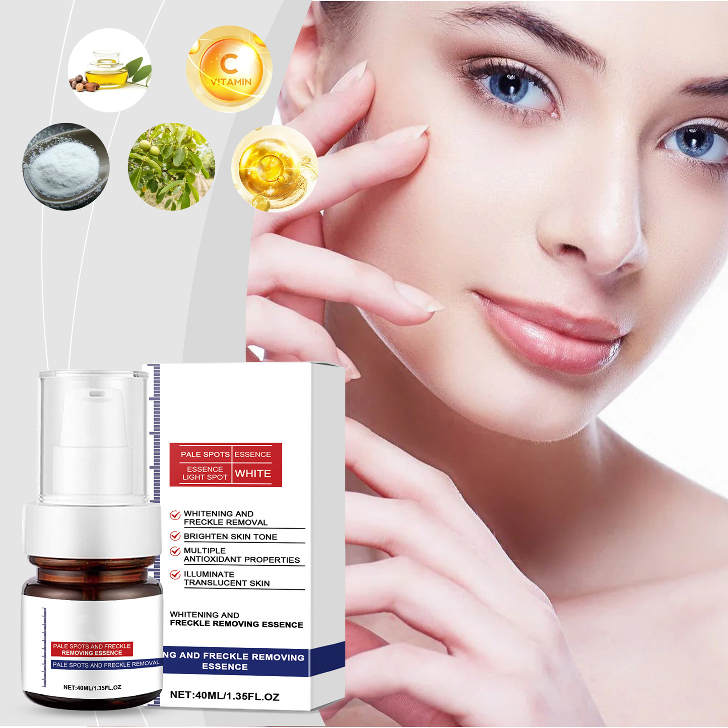 Vitamin C Whitening Freckles Face Cream Remove Melasma Dark Spots Lighten Melanin