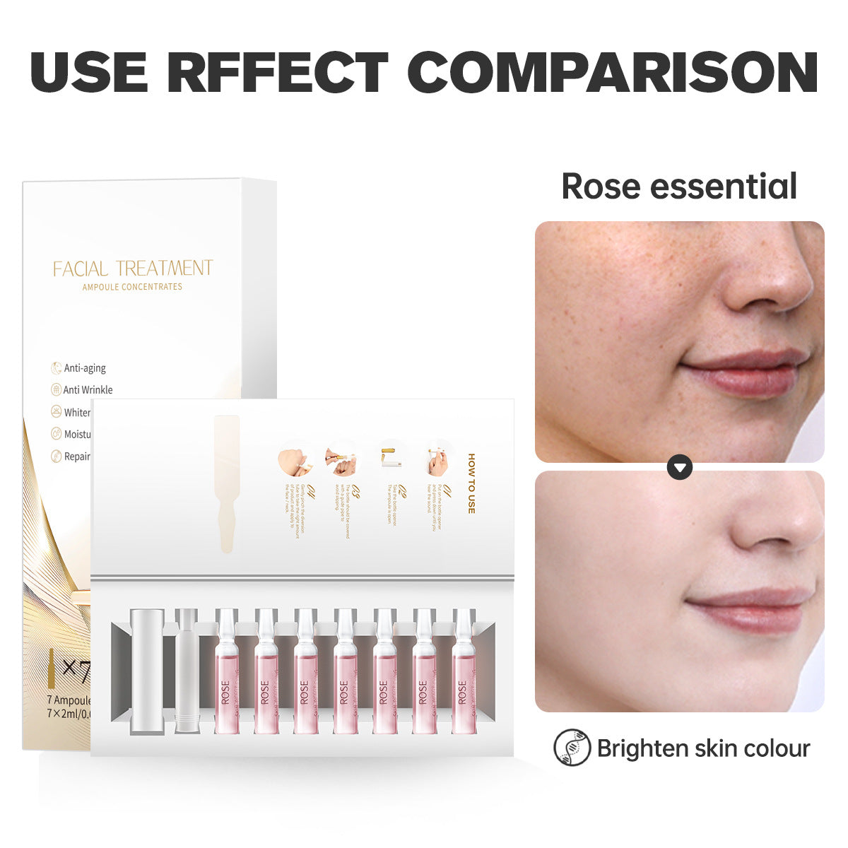 High-Concentration Ampoule Serum - Comprehensive Skincare Set Targeting Dark Spots, Anti-Wrinkle, and Soothing Sensitive Skin