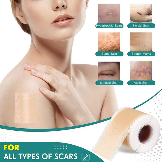 Silicone Scar Tape(1.6in x 20in (4cm x 50cm) per roll), non-irritating patch for all skin types